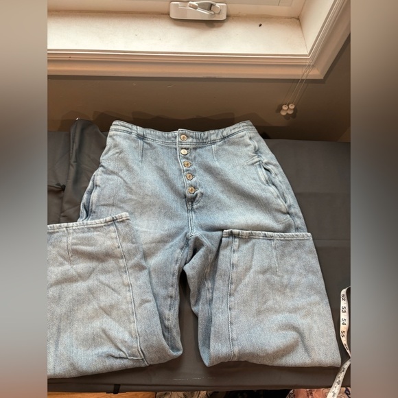 Free People We The Free Osaka Relaxed Low Slung Slouchy Tapered Cropped Jeans - Picture 3 of 7